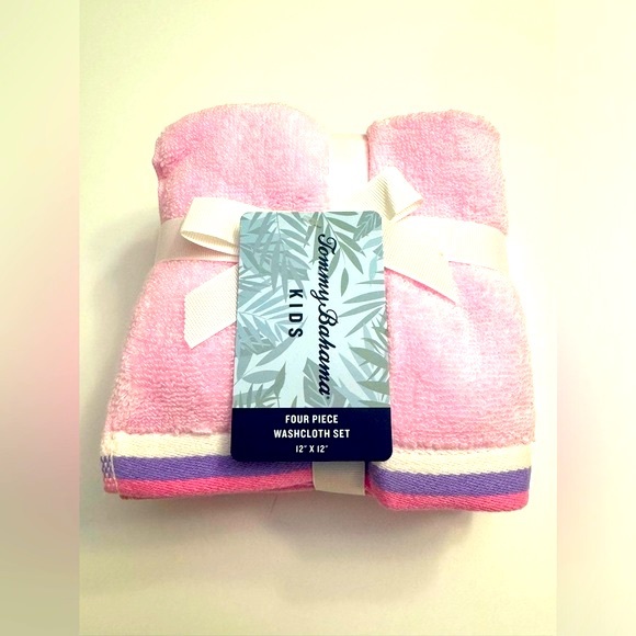 8pc TOMMY BAHAMA Kids 100% Cotton Bath Towel Set - Daniele Di - Pink/Purple - Picture 8 of 11